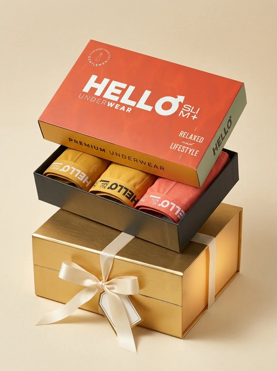 Hello Slim premium kutusu ve renkli boxerlar